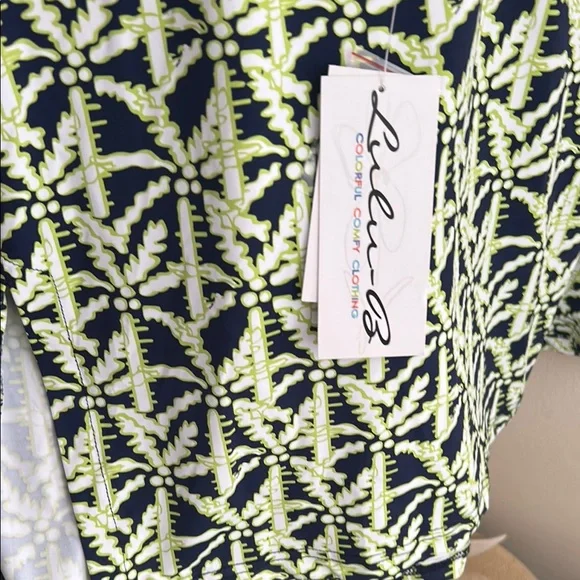 Lulu-B Black and Yellow Leaf Print Tunic - Picture 3 of 7